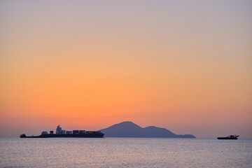 Beautiful sunset by the sea