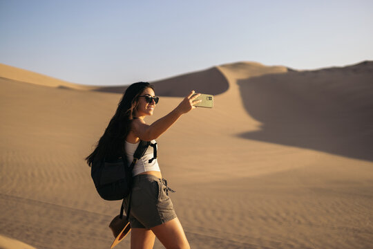 young woman in the desert