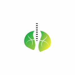 Lung health medical logo template icon Image