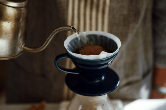 Closeup of drip coffee