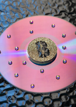 Bitcoin with rhinestones