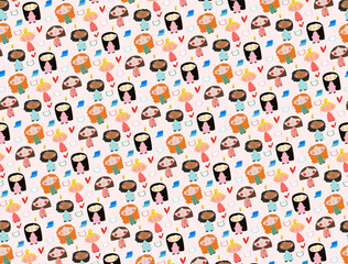 The education of girls illustration