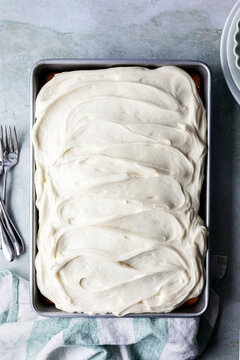 white chocolate sheet cake
