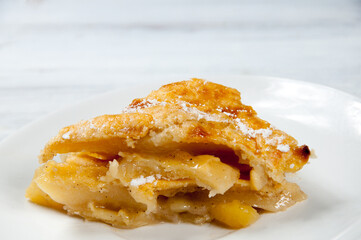 apple pie on a plate
