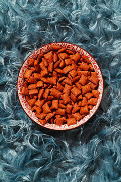 dry dog food in a bowl