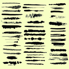 Brush style flat vector illustrator collection set