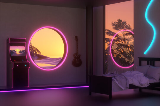 Gamer Bedroom - Powered by Adobe