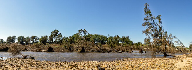 flood damage to river