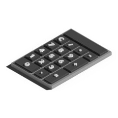 Calculator Minimalistic Design. Perfect for additional, resources, shop, office, school, etc