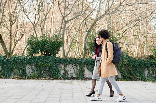 Diverse Businesspeople Walking To Work Together