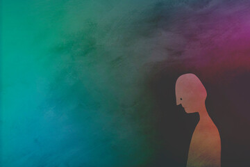 Alone and lonely, an illustration