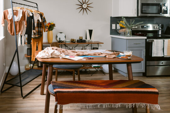 Children's clothing designer home studio 