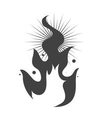 tattoo burning flame