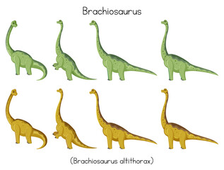 Brachiosaurus in different posts