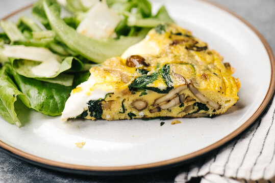Mushroom Frittata Side View