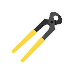 Carpenter pincer filled icon. linear style sign for mobile concept and web design. Pincer pliers filled vector icon. Symbol, logo illustration. Vector graphics