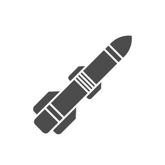Missile rocket vector icon. filled flat sign for mobile concept and web design. Space rocket glyph icon. Symbol, logo illustration. Vector graphics