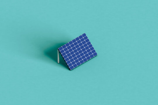 a Solar panel as alternative green energy source. 3d render
