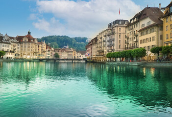 ISTANBUL, TURKEY:  popular cafe at restaurant between river  on May 15, 2018