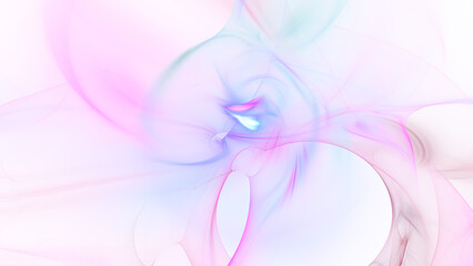 Abstract blue and purple fiery shapes. Fantasy space background. Digital fractal art. 3d rendering.