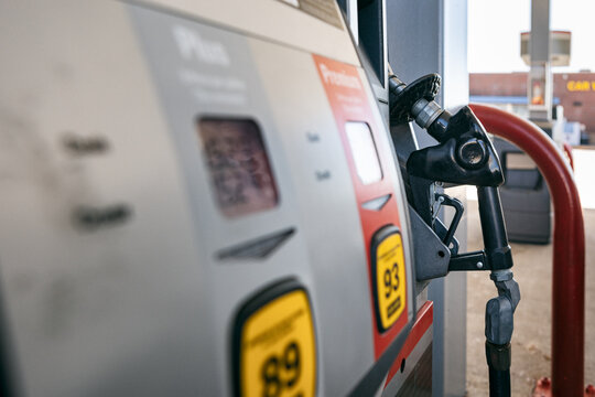 Focus On Gas Pump Nozzle