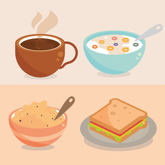 icon breakfast food