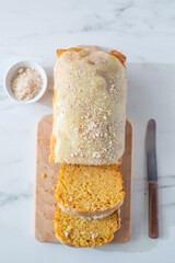 sweet home made carrot banana bread for easter