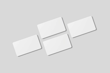 Stack blank business card for mockup. 3D Render.