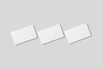 Stack blank business card for mockup. 3D Render.