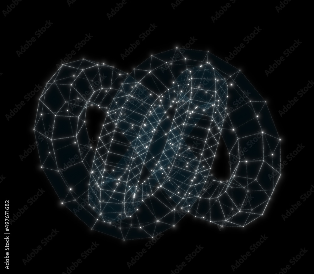 Aufkleber abstract technology background from lines and dots