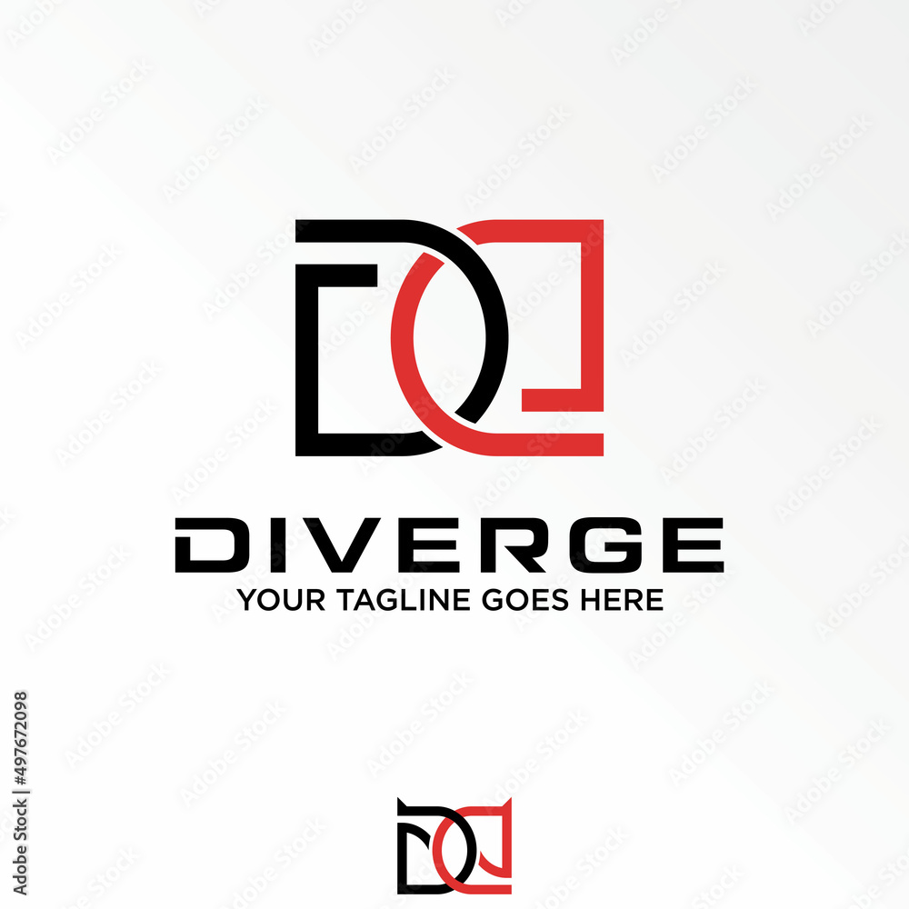 Poster letter or word dd sans serif font with flip position image graphic icon logo design abstract concept