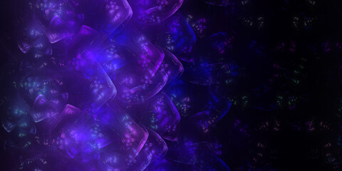 Obraz na płótnie Canvas Fraktales abstraktes Hologramm Hintergrund