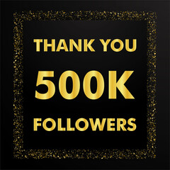 Thank you followers peoples, 500k online social group, number of subscribers in social networks, the anniversary vector illustration set. My followers logo, followers achievement symbol design.