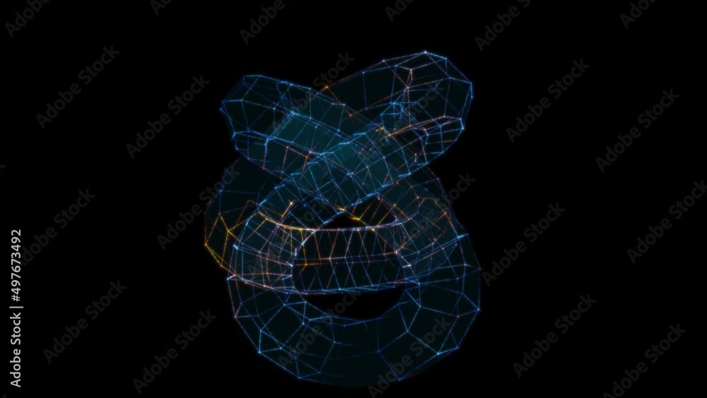 Poster abstract technology background from animated lines and dots