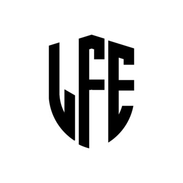 LFE letter logo design. LFE modern letter logo with black background. LFE creative  letter logo. simple and modern letter logo. vector logo modern alphabet font overlap style. Initial letters LFE 