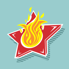 Vector Illustration Symbol Eternal Flame