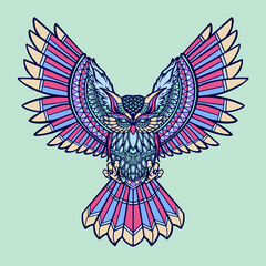 Fototapeta premium doodle bird illustration
