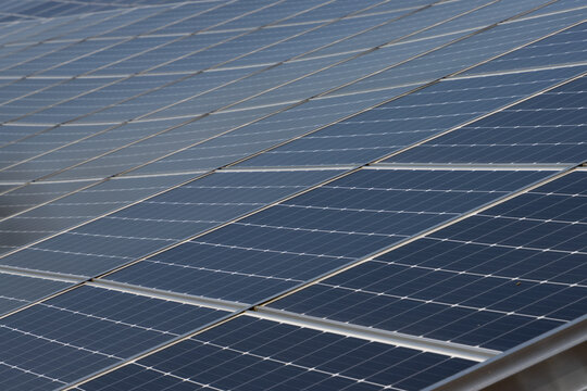 Solar panels array for green energy background