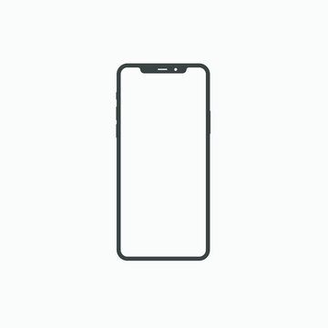 phone screen mockup icon vector isolated. mobile, telephone, smartphone symbol	