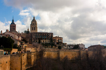 Fototapeta na wymiar Ciudad de Segovia, en Castilla y León, España.