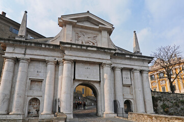 Obraz premium La Porta di Sant'Agostino, Bergamo, Lombardia, Italia