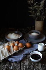 still life with eggs and bread