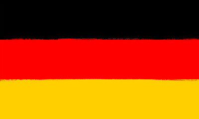 Flag of Germany. Brush strokes painted national symbol background illustration