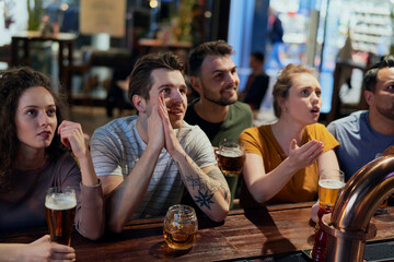 Group of friendship disappointment of match result