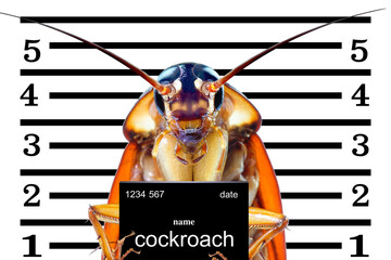 Image of cockroaches arrested.The charges against ,Mr cockroaches, invading the home kitchen....