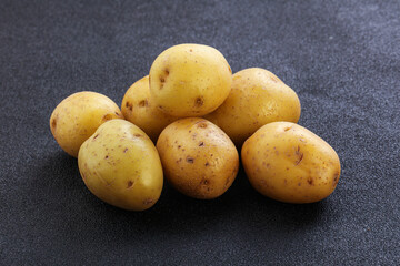 Raw small organic baby potato