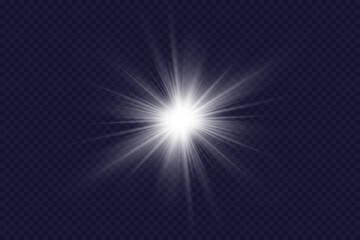 Bright light effects. Shiny stars.glare, explosion, sparkle, line, sun flare, spark and stars.