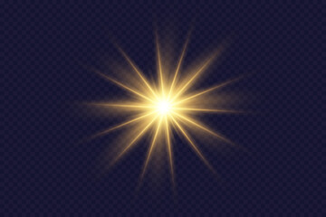 Obraz premium Bright light effects. Shiny stars.glare, explosion, sparkle, line, sun flare, spark and stars.