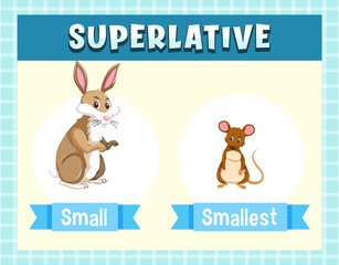 Superlative Adjectives for word small