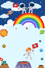 Obraz premium Space element on space template